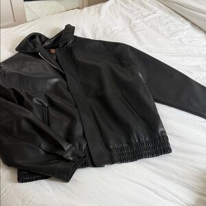 Stella & Dot Black Bomber Jacket